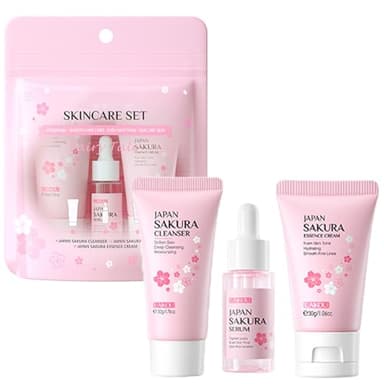 Skincare Gift Set for Teenage Girls - Skin Care Set Includes Cleanser,Serum,Essence Serum - Skin Daily Facial Care Beauty Products For Women (SetA-3Pcs)
