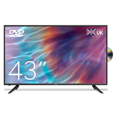 Cello C4320F 43 inch Full HD LED TV with Built-in DVD player and Freeview HD Built in Satellite receiver 3 x HDMI and USB 2.0 to record Live TV Easy to Setup Non-Smart Made in the UK.