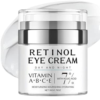 Retinol Eye Cream for Dark Circles & Puffiness, Retinol Night E ye Cr eam with Vitamin C, Under Eye Cream, Eye Bags Remover for Men & Women, Anti Aging Anti Wrinkle Eey Serum, Firming, Brightening