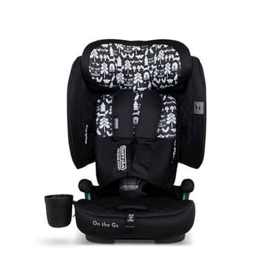 Cosatto On The Go, Foldable Car Seat, 15 Months – 12 Years, 76-150cm, Portable ISOFIX Travel Car Seat, Ultra-Compact & Lightweight, Side Impact Protection & Travel Bag (Silhouette)