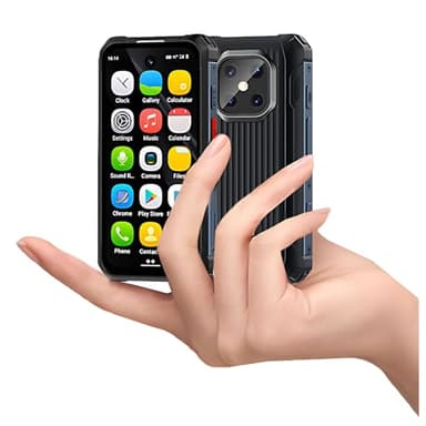 Hipipooo Rugged Mini Smartphone, Unlocked mini Mobile Phone Android 12, 3000mAh Battery, 3.88 inch IP68 Waterproof phone Dual SIM, Camping Light, OTG, GPS, Face Recognition (6GB+128GB)