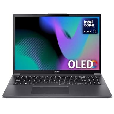 Acer Aspire 16 A16-71M Laptop - Intel Core Ultra 5 125H, 16GB, 512GB SSD, Integrated Graphics, 16" WUXGA+ OLED, Windows 11, Iron