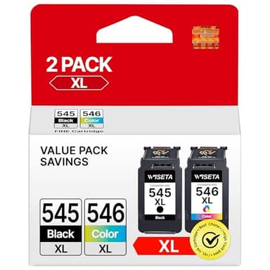 545XL 546XL Ink Cartridges Replacement for Canon 545 546 Ink Cartridges PG-545 CL-546 XL for Pixma TS3350 TS3355 TS3150 TS3300 TR4550 MG2550S MG3050 TR4500 TS3100 TR4551 TR4650 MX495(1 Black,1 Colour)