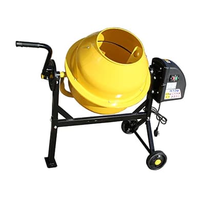 Panana 63 Litre Electric Cement Mixer 220W Mortar Concrete Mixing Machine with Wheels (Yellow), MC-63L-MIXER