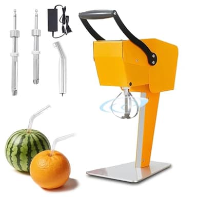 Electric Juicer,Commercial Fresh Juice Machine Squeezer with Corer & Double Blades,Easy to Clean No Peeling Required Countertop Fresh Fruit Juice 50HZ High Power