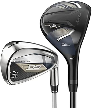Wilson Staff D9 Iron Golf Set - Men's Right Hand Standard Length, Steel Shaft Regular Flex, 4 & 5 Hybrid, 6-PW, Gap Wedge