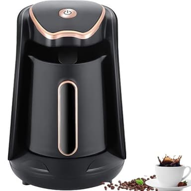 OZPPM Automatic Turkish Coffee Machine, One-Touch Turkish Coffee Maker 400W, 1-4 Cups Capacity, Portable Anti Overflow Anti Dry Burning Coffee Pot For Home