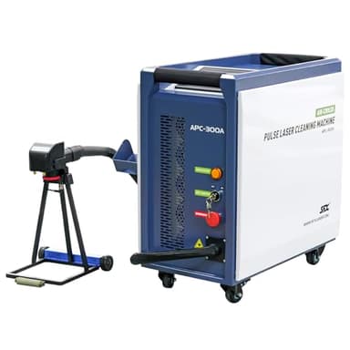 LYXC 300W Air-Cooled Laser Cleaning Machine Pulsed Laser Cleaner Machine for Wood Cleaning Class 1 Output Power 0.39mW Self-Propelled (APC-300A)
