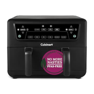 Cuisinart XXL10.4L Air Fryer with 2 x 5.2L Drawers |PFAS Free|Chemical-free cooking | Air Fry, Roast, Grill, Bake, Dehydrate, Max Crisp, Keep Warm | Dual Zones - cook 8+ portions|Dishwasher Safe
