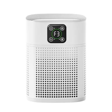 OUNEDA Air Purifier for Bedroom Home, 360° Air Intake, 3 Stage H13 HEPA Filter Removes Smoke Pet Dander Odors, Small Quiet Air Cleaner with Sleep Mode & 9H Timer, HY1800 Pro, White