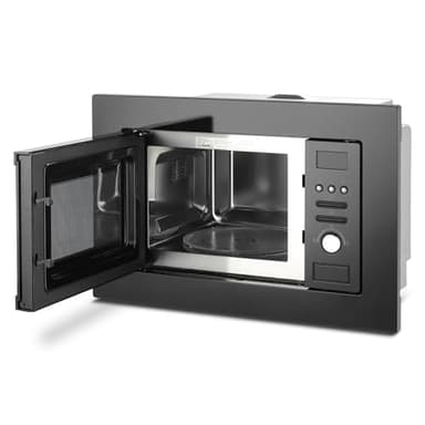 Smad Integrated Built in Microwave Oven 20L, 800w Microwave with 1000w Grill, 5 Power Levels, Intelligent Weight/Time Defrosting Function, Stainless Steel, Child Lock