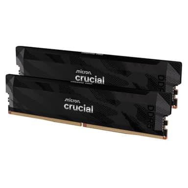 Crucial Pro DDR5 RAM 32GB Kit (2x16GB) 6400MHz CL32, Overclocking Deskop Computer Gaming Memory, Intel XMP 3.0 / AMD EXPO, Black - CP2K16G64C32U5B