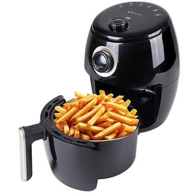 Vencier 2L Compact Air Fryer – Non-Stick Basket, 1000W, 30-Min Timer, Adjustable Temp 80–200°C, Rapid Air Circulation, Small Household & Single-Serve Cooking