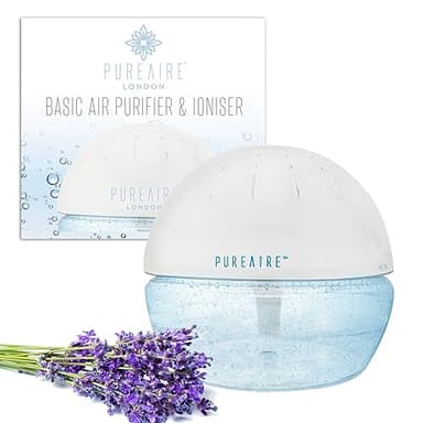 PureAire Air Purifier For Home Bedroom & Office Dust Cleaner Air Filter Aroma Diffuser Ioniser LED Light Water Air Purifier Allergies Cooking Smoke Smell Removal Pet Odour Dust Collector Hayfever