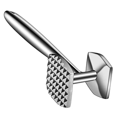 Aliglow Meat Tenderizer 304 Stainless Steel Meat Hammer/Mallet Tool/Pounder for Tenderizing and Pounding Steak, Beef and Poultry. Solid Metal Construction