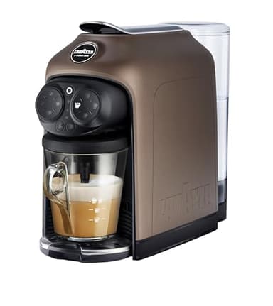 Lavazza, A Modo Mio Deséa Coffee Capsule Machine, Compatible with A Modo Mio Coffee Pods, Touch Interface, Sound Alerts, Automatic Shut-Off, Dishwasher-Safe Components, 1500W, 220-240V, Walnut