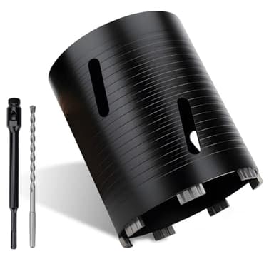 MOXPIFY 152mm x 170mm Long Diamond Core Drill Bit Set with 240mm SDS Plus Shank. To Be Used In Concrete Masonry Brick Block Stone Granite.