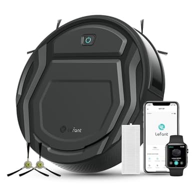 Lefant M210P Robot Vacuum Cleaner, Featured Carpet Cleaner Small Robot 7.8cm Thin 28cm DIA, Robotic Vacuum Alexa Voice Control Self-Charging Ideal for Pet Hair Hard Floor and Carpet