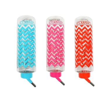 CLASSIC Small Animal Drinking Bottle 320ml Zig-Zag – Non-Leak, Twin-Ball Spout, Ideal for Rabbits, Guinea Pigs, Hamsters, and Small Pets - Pack of 1