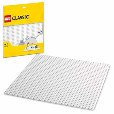 LEGO 11026 Classic White Baseplate Building Base, Construction Toy Square 32x32 Build and Display Board
