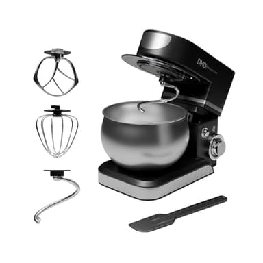 DMD Collective - Digital Stand Mixer For Baking Food Mixer, 5L Bowl 6 Speed Pulse Mode with Tilt-Head, Kitchen Electric Mixer with Dough Hook, Whisk, Beater, Splash Guard 1300W