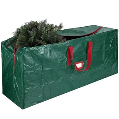 Extra-Large Christmas Tree Storage Bag Fits Up to 9ft Tree Heavy-Duty, Waterproof, Tear-Resistant Bag with Reinforced Handles & Dual Zippers Protects from Dust, Moisture & Damage (Green)