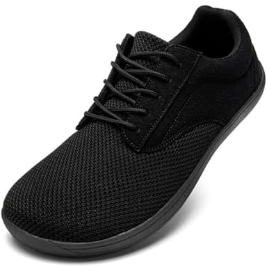 Oltyutc Trainers Mens Barefoot Shoes Gym Shoes for Men Running Tennis Outdoor Indoor Wide Lightweight Sneakers All Black Mens Size 10 UK(Label Size:45)