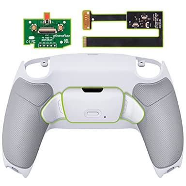 eXtremeRate Programable RISE 2.0 Remap Kit for ps5 Controller BDM 010 BDM 020, Upgrade Board & Rubberized Grip Redesigned Back Shell & Back Buttons - White - Controller NOT Included