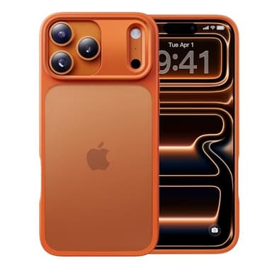 CASEKOO Armor Shockproof Designed for iPhone 17 Pro Max Case [16FT Military Grade Protection] Matte Finish Protective Phone Case Anti-Fingerprint Thin Slim Hard Cover for iPhone 17 Pro Max - Orange