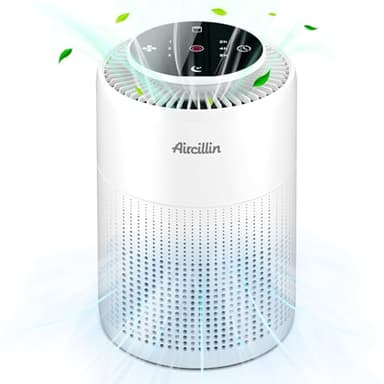 Aircillin Air Purifier, Air Purifiers for Home Bedroom with 4-Stage H13 Hepa Filter, up to 765Sq Ft, Quiet Air Cleaner for Dust, Odor, Pet Dander, Smoke, Remove 99.99% Particles Down to 0.1 microns