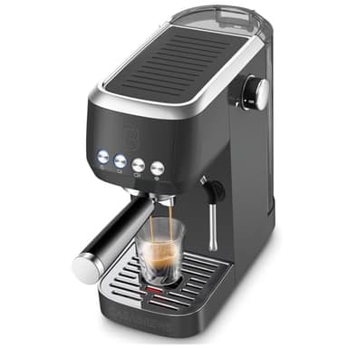 CASABREWS Espresso Machine 20 Bar, Professional Espresso Coffee Machine with Steamer, Coffee Maker Cappuccino Latte Machine with 1.3L Removable Water Tank, Black, Gift for Dad Mom