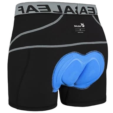 baleaf Cycling Shorts Mens Padded Undershorts Bike Short Mountain MTB Liner Riding Breathable Bicycle Underwear Grey L