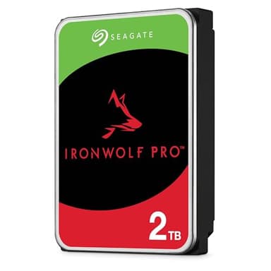 Seagate IronWolf Pro, 2 TB, Enterprise NAS Internal HDD –CMR 3.5 Inch, SATA 6 Gb/s, 7,200 RPM, 256 MB Cache for RAID Network Attached Storage, 3 year Rescue Services (ST2000NT001)