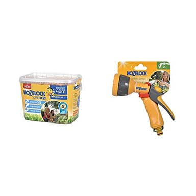 Hozelock 40m Superhoze Hosepipe, Yellow & Grey & Spray Gun, Multi-Colour