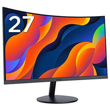KOORUI 27 Inch Curved Computer Monitor- Full HD 1080P 144Hz Gaming Monitor LED HDMI VGA, Tilt Adjustment, Eye Care, Black 27N5CA