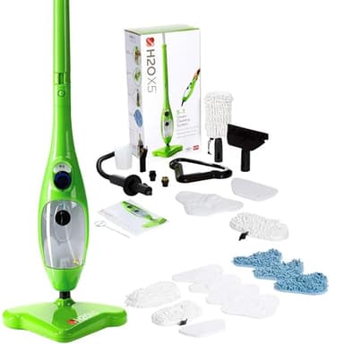 H2O X5 Premium Edition - Steam Mop - 5 in 1 Steam Cleaner (Green)