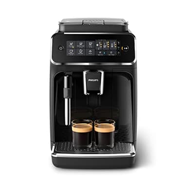 Philips Series 3200 Fully automatic espresso machines, 4 Beverages, Classic Milk Frother, Intuitive Touch Display, 100% ceramic grinders, My Coffee Choice, AquaClean filter, Glossy Black (EP3221/40)