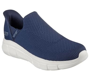 Skechers Men's Hands-Free Slip-ins BOBS B Flex Resilient Edge Sneaker, Navy Textile, 9 UK