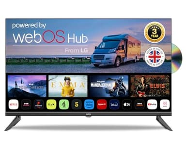 Cello C3224WSF 12 Volt 32 inch Traveller Smart Frameless TV and DVD Made in UK (2024) Ultrafast WebOS, Freeview Play, FreeSat, Bluetooth, Netflix, Prime Video, Apple TV, BBC. UK