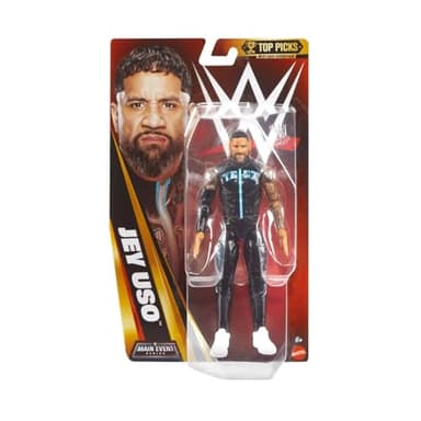 WWE Jey Uso Yeet Attire Mattel Main Event Basic Series Top Picks 2025 Wrestling Action Figure Toy