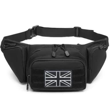 Vdones Tactical Fanny Pack for Men Tactical Waist Pack Molle Mens EDC Bag Black Utility Pouch