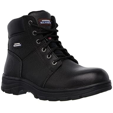 Skechers Men's Workshire Classic Boots, Black Embossed Leather, 10 UK