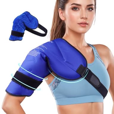 NEWGO Shoulder Ice Pack Rotator Cuff Cold Therapy, FSA HSA Eligible, for Pain Relief, Recovery After Shoulder Surgery, Sore Muscles, Tendonitis (Blue)