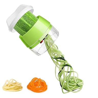 Spiralizer, 4-in-1 Handheld Vegetable Chopper, for Vegetables and Fruits, Green