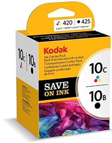 Kodak 3949948 Genuine 10B/ 10C Ink Cartridge Combo Pack - Black/ Colour (425/ 420 Pages)