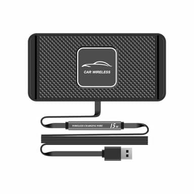 SPORTARC Wireless Car Charger, Fast Wireless Charging Pad, 15W USB-C Car Mount Charger, Anti-Slip, Slim 6mm Design, for iPhone 15/14/13/12, Samsung Galaxy S23/S22, and All Qi-Enabled Phones