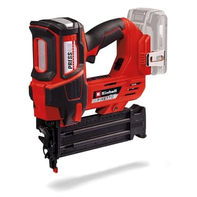 Einhell Power X-Change Cordless Nail Gun - 18V Single and Serial Shot Electric Nailer, 60 Shots/Min, Depth Adjustment TE-CN 18 Li Solo with 500 Nails (Battery Not Included), Red & Black (4257795)
