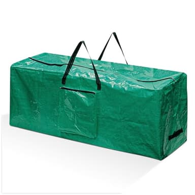 BLADO Extra Large Christmas Tree Storage Bag – Durable Reinforced Waterproof bag with Handles, Dual Zipper & Side Pocket - 9ft to 11ft Xmas Storage (Green, Large)
