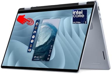 Dell 16 Plus 2-in-1 Laptop DB06250 16” 16:10 FHD+ Touch, Intel Core Ultra 7 Series 2, Copilot+, Intel Arc Graphics, 16GB RAM, 512GB SSD, FHD Webcam, Windows 11 Home, Qwerty - Ice Blue