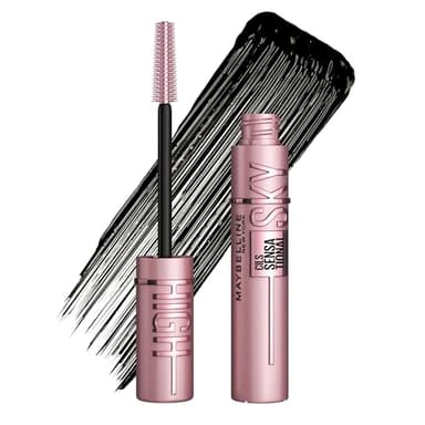 Maybelline Mascara, Lash Sensational Sky High Volumizing & Thickening, Eyelash Lengthening, Flake-Free Formula, Washable Mascara Infused with Bamboo Extract, Full Volume Mascara, Colour: Black